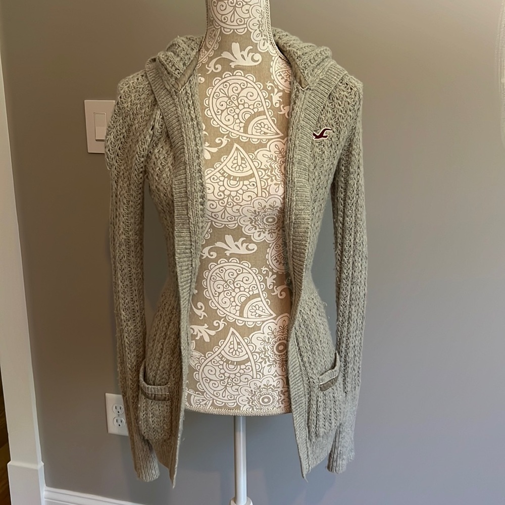 Hollister long open sweater